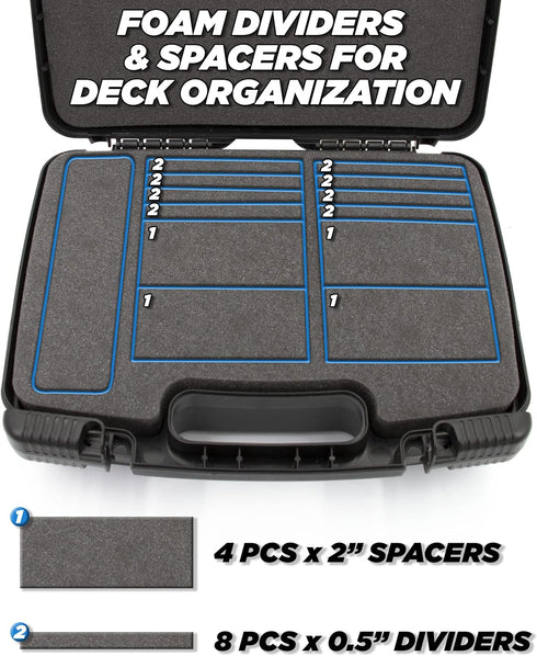 CASEMATIX Trading Card Case and Organizer for 960 Cards, Hard Shell Card Holder with 8 Dividers and Protective Foam