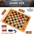 WE Games Solid Wood Red and Black Checkers Board Game Set, 14.5 in. with Inset Grooves for Pieces