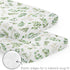 Set Pack 3pc Sweet Jojo Designs Green Boho Floral Leaf Baby Boy Girl Mini Crib Bedding Infant Nursery Room Newborn