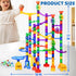 JOYIN 170Pcs Glowing Marble Run - Construction Building Blocks Toys with Glow in The Dark Glass Marbles