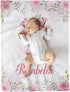 AVIClothes 30inchx40inch, Customized Baby Girl Blanket, Personalized Baby Girl Deer Blankets - Baby Blanket with Name