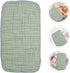 HAMPPLIES 6-Layer Set 2550cm 6pcs Cotton Muslin Burp Cloths and Washcloths for Newborns, Dark Green, Soft Absorbent