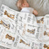 Novusopt Personalized Lion Baby Blanket with Name Custom Blankets for Kids Baby Boy Receiving Blankets Newborn Soft