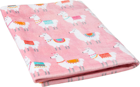 Hudson Baby Unisex Baby Plush Mink Blanket - Llama, One Size