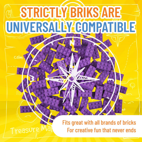 Strictly Briks Classic Bricks Starter Kit - Purple, 96 Pieces, 2x4 Studs, Building Creative Play Set for Ages 3 and Up
