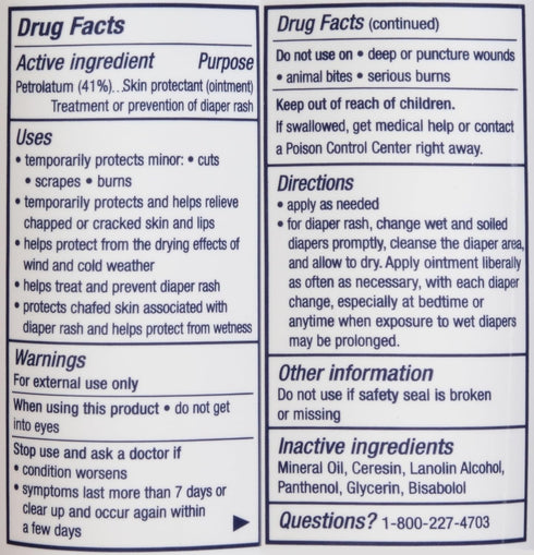 7 Oz Aquaphor Baby Healing Ointment Advanced Therapy Skin Protectant, Dry Skin and Diaper Rash Ointment, Tube