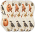 YETTASBIN Pumpkin Bird Muslin Baby Burp Cloth, Super Soft Absorbent Cotton Burp Rag Baby Bibs Feeding Cloth for Newborn