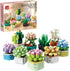 TYCOLE 9 in 1 Tiny Flowers Succulents Artificial Plant Set-Creative Botanical Building Block