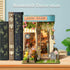 Book Nook Kit - DIY Miniature Dollhouse Booknook Kit with Light, Bookend Bookshelf Decor for Adults, Gifts for Family