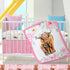 Hahafelt 3 Set Sets Piece Highland Cow Baby Crib Bedding for Baby Girls Pink Floral Nursery Crib Includes Quilt,Fitted