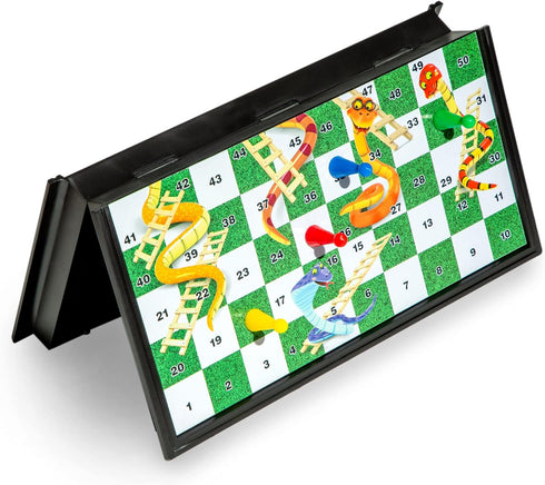 Magnetic Snakes and Ladders Board Game Set - 9.6 Inches