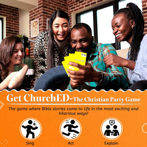 Kulture Games Get ChurchED | The Christian Party Game| Christian Gifts & Cards | Bible Trivia Game | Charades Games |