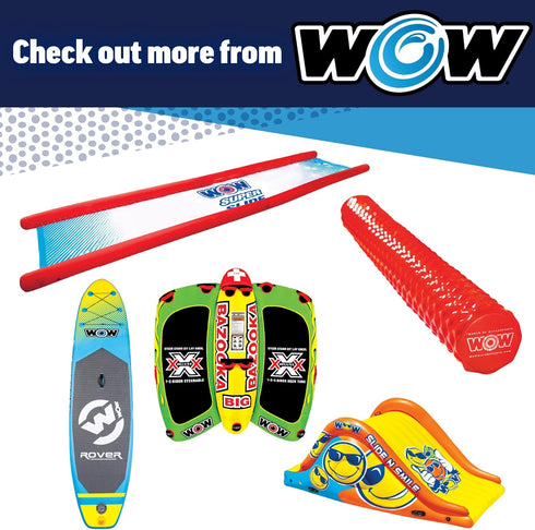 WOW Sports Water Pickle Inflatable Pool Noodle, Perfect for Pools, Swimming, Floating, Pool Accessory for Adults &