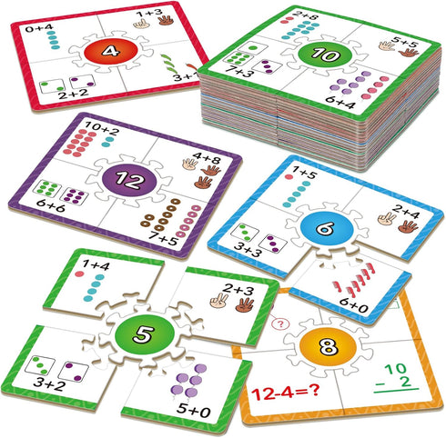 Puzzles for Kids, Addition and Subtraction Math Games, Educational Learning Activities, Math Flash Cards for