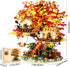 HJPLPXH Set Kids2725 Cherry Blossom Bonsai Tree House Building Blocks Plants Flowers Treehouse Architecture Micro Mini