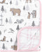 Hudson Baby Unisex Baby Muslin Tranquility Quilt Blanket, Winter Forest, One Size by Hudson Baby