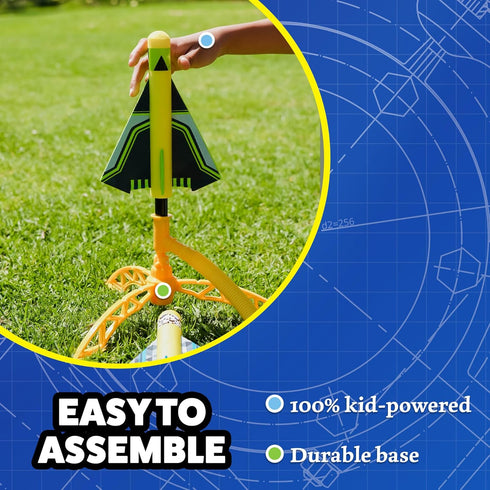 Stomp Rocket Stunt Airplane Refill - Looper Plane Launcher for Kids, Fun Outdoor Toys & Gift, Soars Over 100 Feet