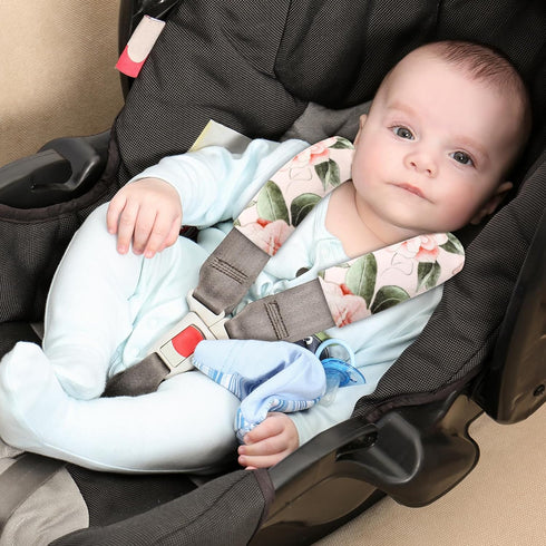Baby Car Seat Strap Pads, Car Seat Strap Shoulder Covers for Baby Infant Toddler, Double-Sided Car Seat Belt Covers