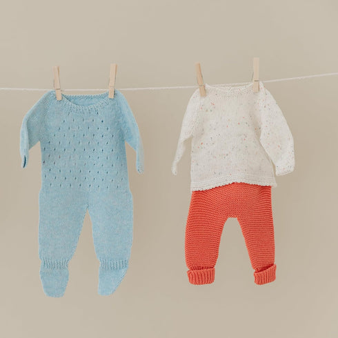 15'' Miniland Clothes for Dolls Knitted Outfit Sweater & Trausers - ECO, Made in Spain, Quality, Role Play, Educational