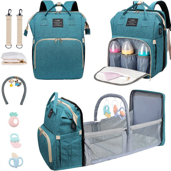 ANWTOTU Baby Diaper Bags with Changing Station,900D Oxford Waterproof Diaper Bag Backpack