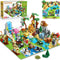 HOGOKIDS 25 Animals Zoo Building Set with Play Mat - 8 Pack