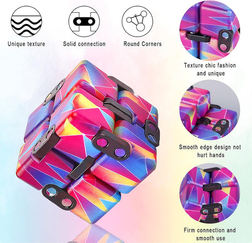 IGINOA 4 Packs Infinity Cube Toy Stress Relieving Game for Kids and Adults,Cute Mini Unique Gadget Anxiety Relief Kill