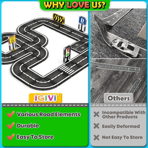 Set, 3-5 4-8, 3+ Magnetic Tiles Road STEM Magnet Toys for Kids Ages Magnetic Building Blocks for Toddlers, Birthday