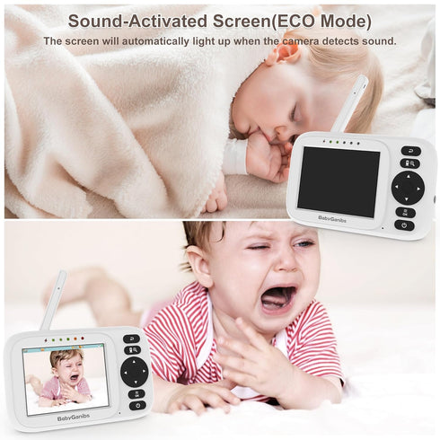 Baby Monitor with Camera and Audio, 3.2'' IPS Portable Monitor, 1000ft Long Range, Infrared Night Vision