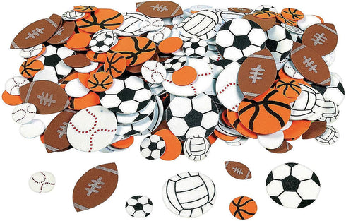 Fun Express Foam Sports Stickers for Kids, 500 Piece Pack, Adhesive Foam Sticker Shapes