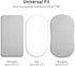 2 Pack, 100% 33"x17"(Grey) Gllquen Baby Bassinet Sheets Organic Cotton Bassinet Fitted Sheets for Girls Boys, Soft