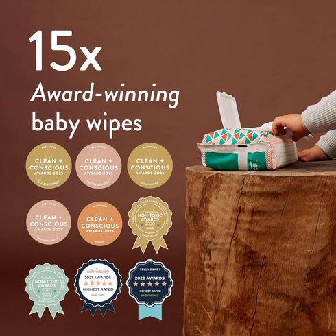 3 Packs 80 (240 JOONYA Unscented Baby Wipes Plant-Based, Fragrance-Free Bulk Diaper Wipes | Hypoallergenic, Non-Toxic