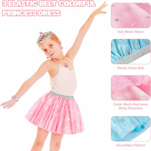 3+ LJZJ Princess Dress Up Toys & Jewelry Boutique, Girls Role Play Gift for Year Old Girl Toddler B-Day Party Favors