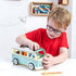 Le Toy Van Wooden Holiday Campervan with Detachable Surfboard, Suitable for Ages 3 and Up
