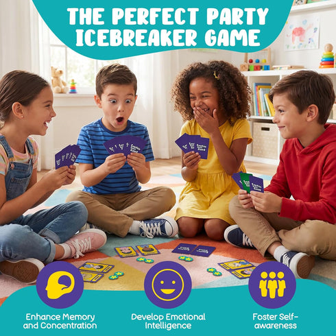 HugHush 6+,Learn Faces & Feelings Go Fish Card Game Social Emotional Learning Activities for Kids Ages to Identify
