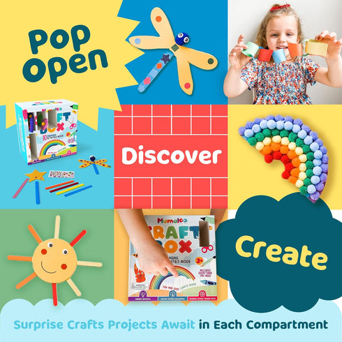 10 4-8, 3 4 5 6 7 8 Mumaloo Craft Box for Kids - Creative Arts and Crafts for Kids Ages Fun, No Mess Educational