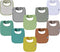 Waterproof Cotton Drool Bibs for Girls and Boys - Unisex Infant Feeding Bibs