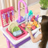 Electric Dishwasher Play Kitchen Sink Toys with Running Water, Play Food & Tableware Accessories for Toddlers Kids