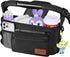 Guiseapue Universal Stroller Organizer with Cup Holder, Detachable Phone Bag, Fits Uppababy, Baby Jogger, Doona