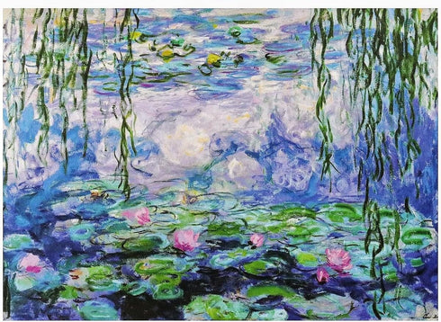 Moruska Water Lilies by Claude Monet Jigsaw Puzzle 1000 Piece Art Puzzles for Adults Museum Collection Famous Paintings