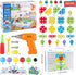 Educational Toys Building Blocks, 244 Pieces Electric Screwdriver DIY Kit for Kids Ages 4-10