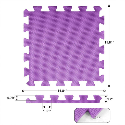 36 36 BalanceFrom Foam Floor Tiles for Kids - Non-Toxic Comfortable Baby Play Mat and Interlocking Foam Tiles
