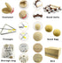 VINJOE Wooden Music Set - Kids Musical Instruments Toys, Natural Wood Percussion Instruments for Preschool