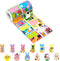Haooryx Bunny Egg Sticker Rolls - 600Pcs Easter Rabbit Animal Egg Make