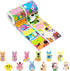 Haooryx Bunny Egg Sticker Rolls - 600Pcs Easter Rabbit Animal Egg Make