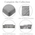 28" 52", Cozy American Baby Company Heavenly Soft Chenille Fitted Crib Sheet x Warm and Neutral Chenille Sheet, Steel