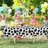 2 Pcs Cow Print Tablecloth - 87 x 51 Inches Plastic Table Cover for Farm Animal Birthday Party Supplies