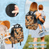 Honeybaby Backpack 19L Diaper Bag for Mom & Dad Print Abstract Leopard Large Diaper Bag Tote with Multi-Pocket