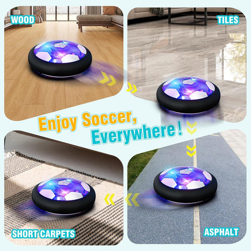 Rechargeable Hover Soccer Ball for Kids - Indoor Light-Up Air Power Floating Soccer Ball, Boy Birthday Gifts Age 4-12