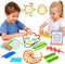 Montessori Smart Sticks and Rings Set with Challenge Cards, 120PCS Creative STEM