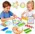 Montessori Smart Sticks and Rings Set with Challenge Cards, 120PCS Creative STEM